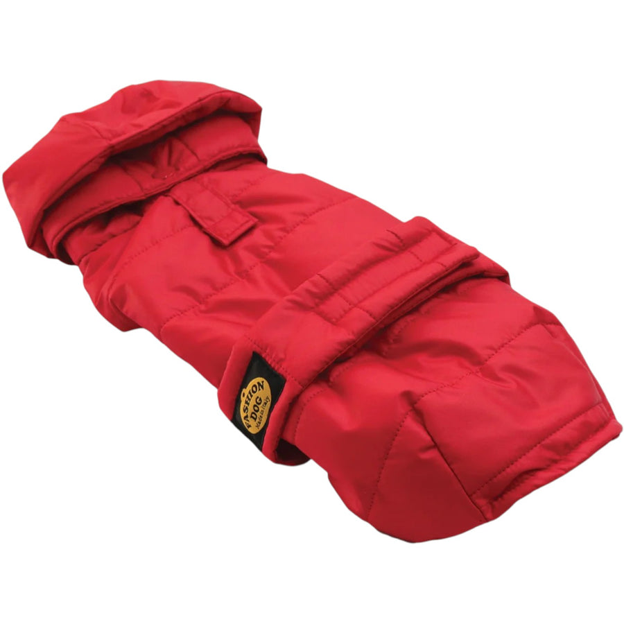 Fashion Dog - Impermeabile trapuntato con cappuccio rimovibile