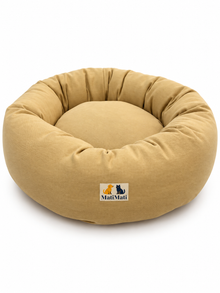 Cuccia rotonda Mati Mati per gatti in Memory Foam – sfoderabile - in puro cotone