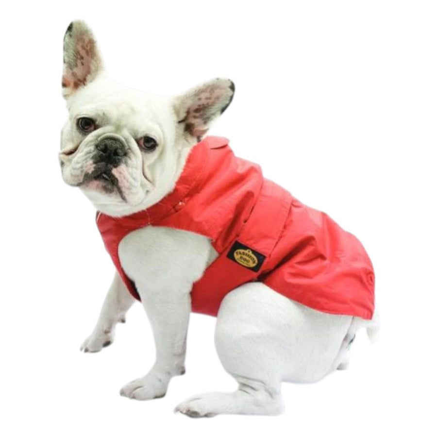 Fashion Dog - Cappotto impermeabile con imbottitura staccabile - Bulldog francese e Carlino