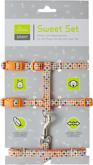 Hunter - Pettorina con guinzaglio per gatti Sweet Set
