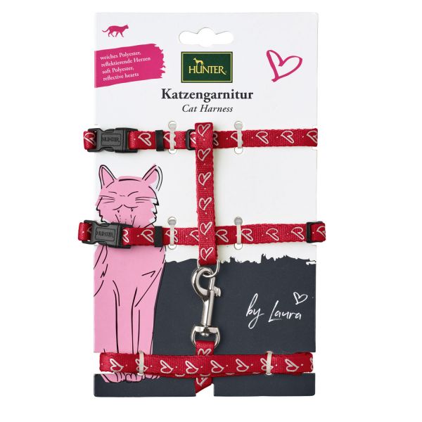 Hunter - Pettorina con guinzaglio per gatti "by Laura"